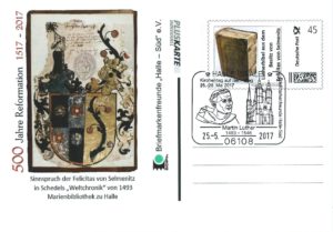 Pluskarte Individuell Felicitas von Selmenitz, mit Sonderstempel, 2017; 2,50 €